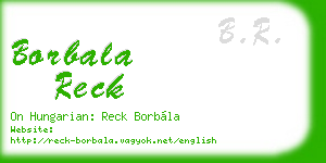 borbala reck business card